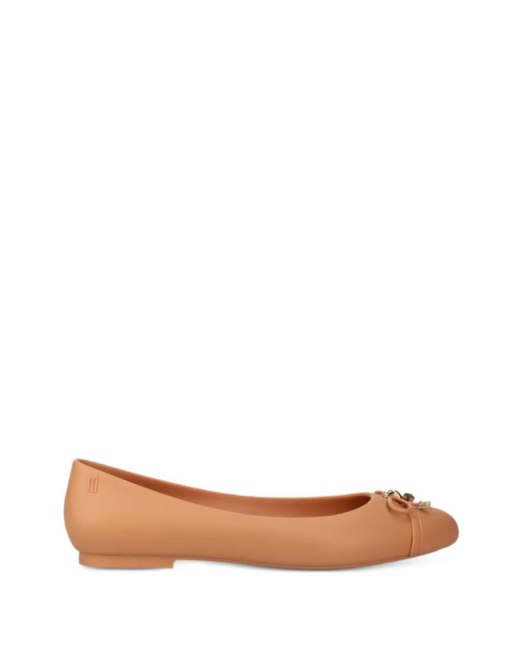 Melissa Orange Doll Bow-Detail Ballet Flats