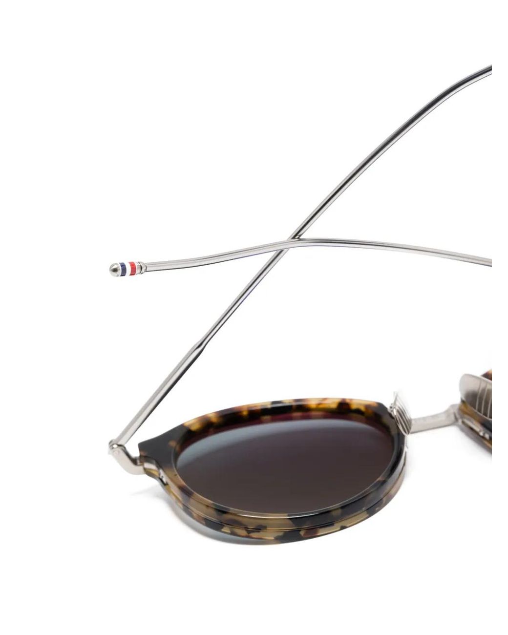 Thom Browne Brown Tortoiseshell Round-Frame Sunglasses