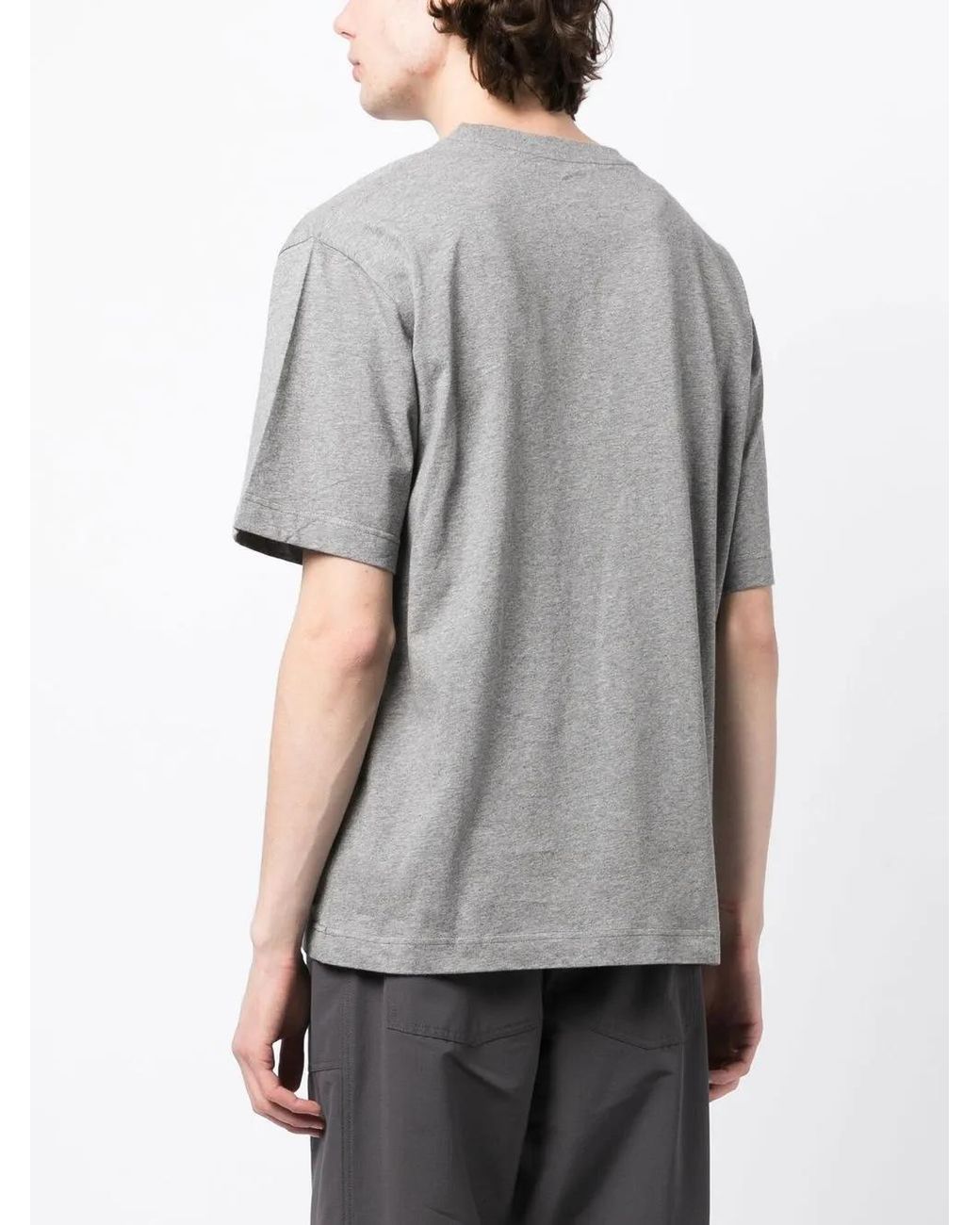 The Power for the People Gray Logo Print Short-Sleeve T-Shirt for men