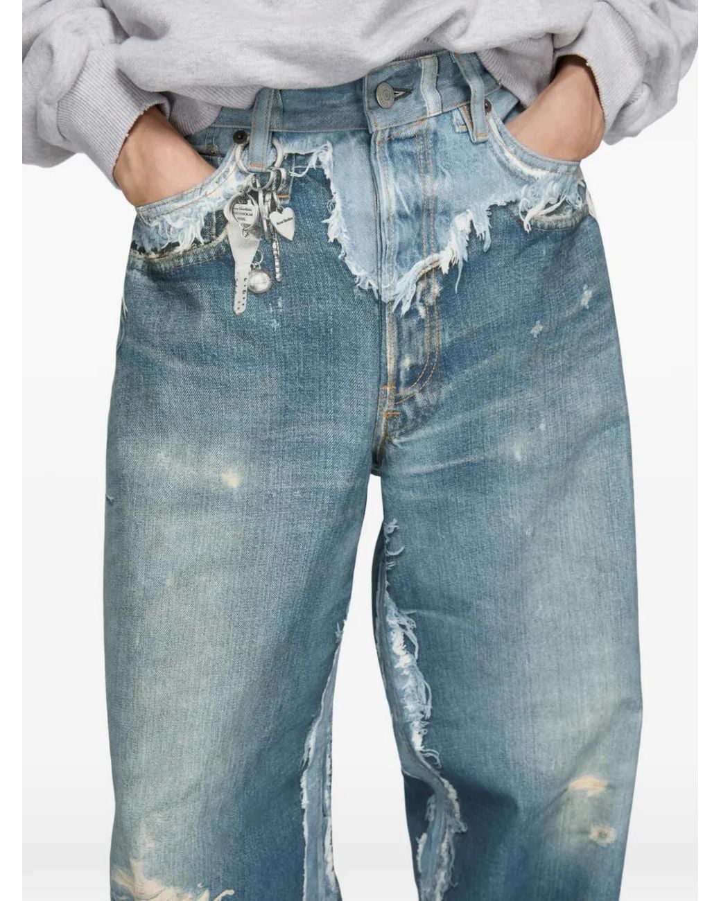 Acne Blue Trompe L'Oeil Denim Jeans