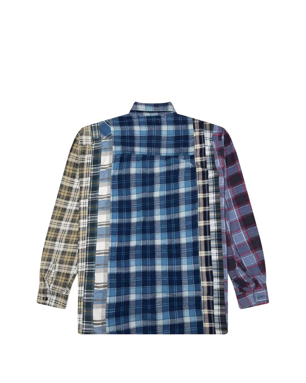Needles Blue 7 Cuts Patchwork Shirt for men
