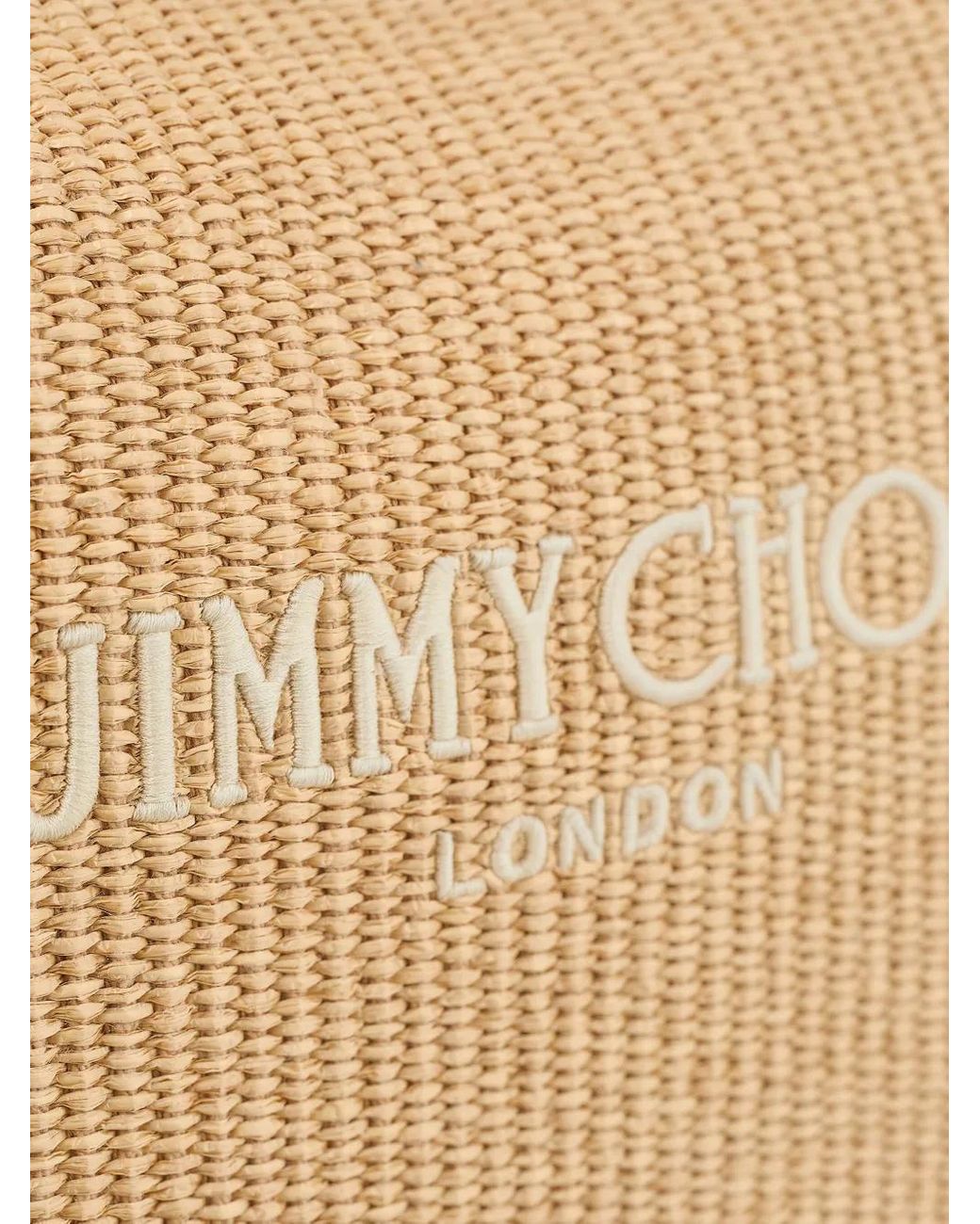 Jimmy Choo Natural Large Beach Diamond Shoulder Bag