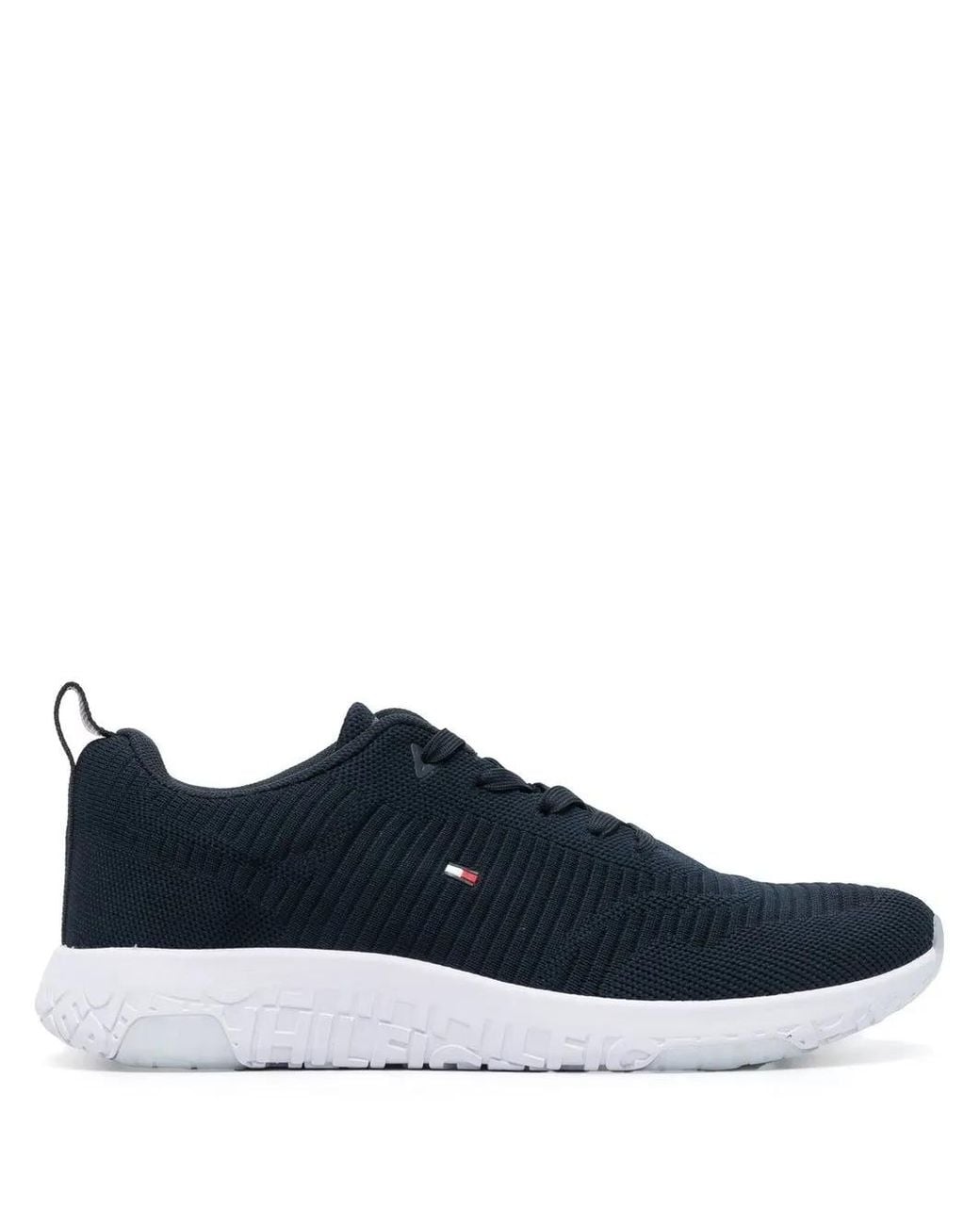 Tommy Hilfiger Blue Ribbed Texture Sneakers for men