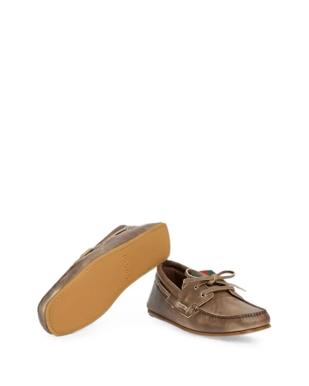 Gucci Brown Boat Shoes for men