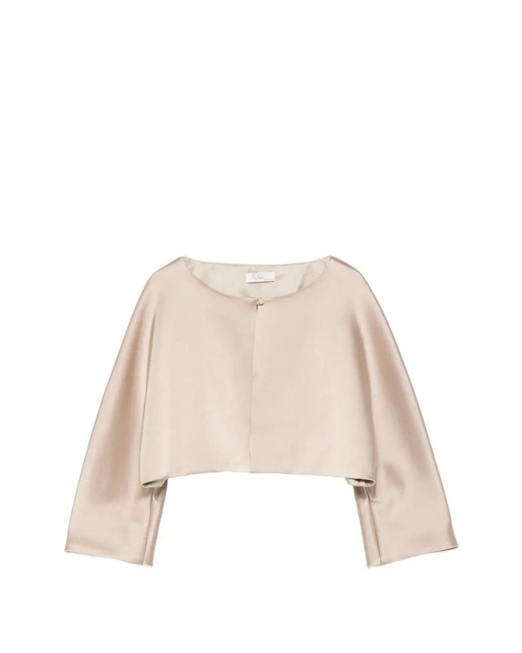 Fely Campo Natural Broad-Sleeve Crop Jacket