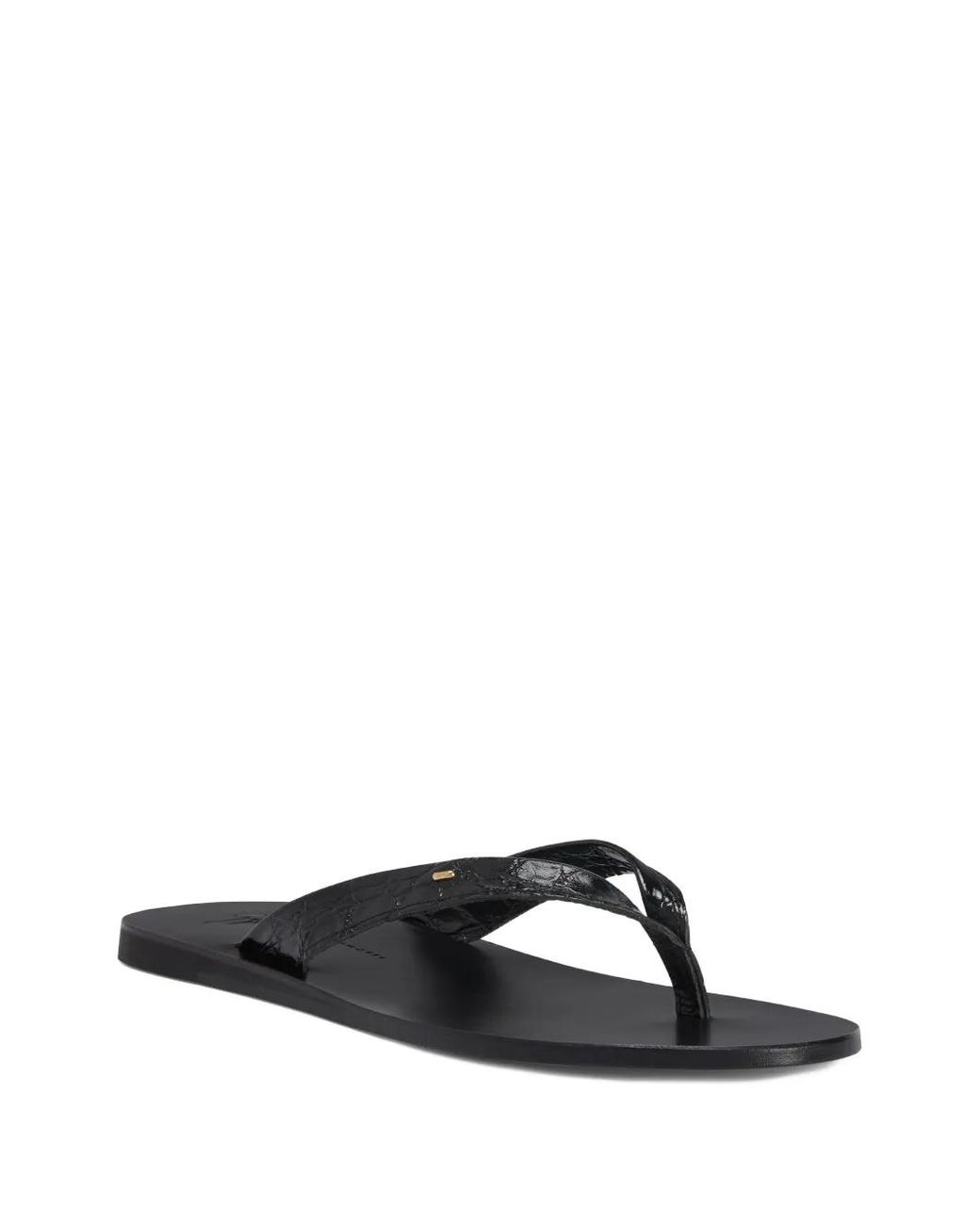 Giuseppe Zanotti Black Philemon Leather Sandals for men