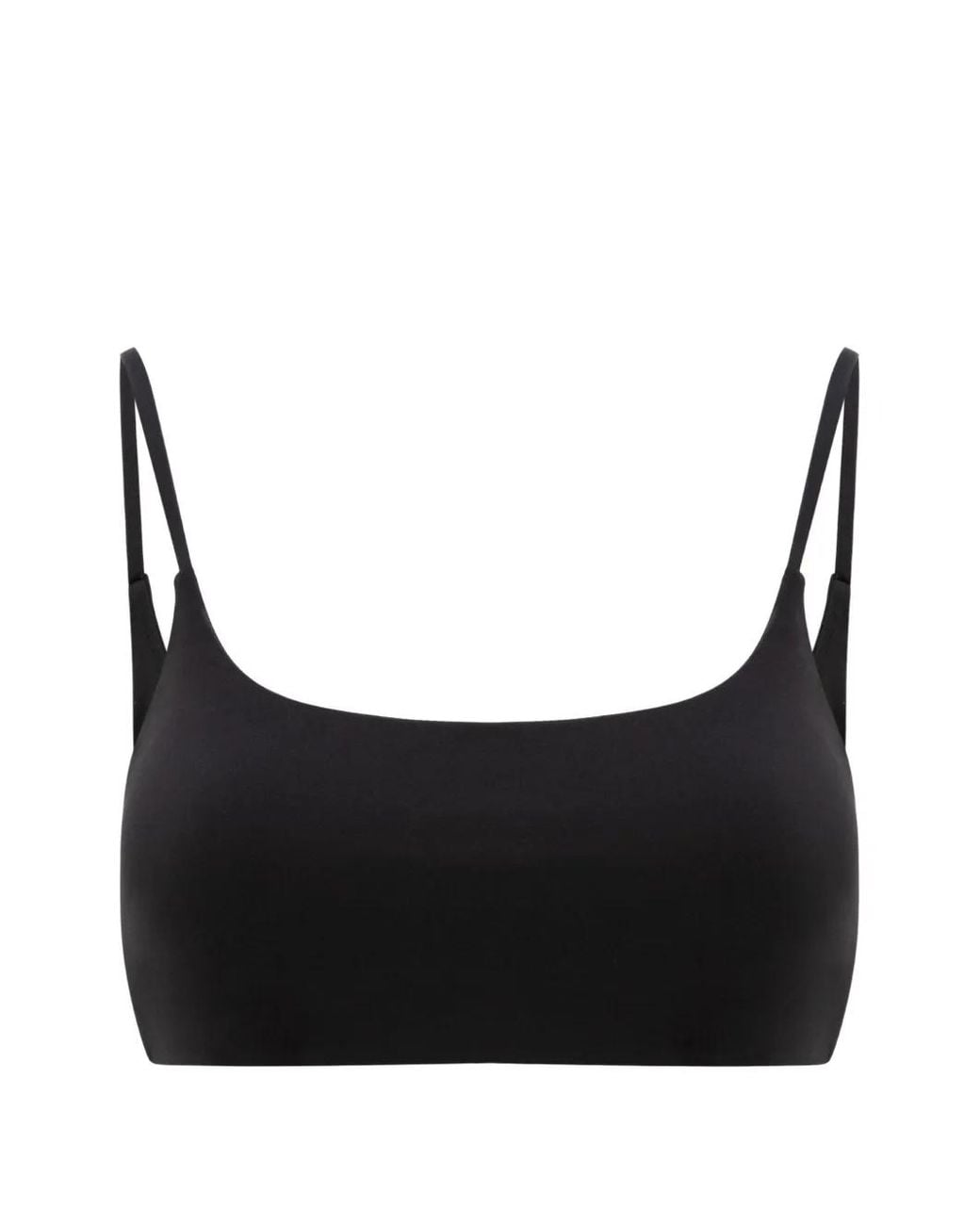 AMADAWEAR Black Una Scoop-Neck Sports Bra