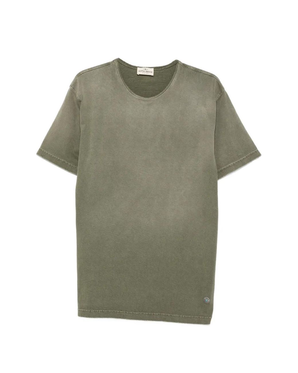 Antik Denim Green Logo-Plaque T-Shirt for men