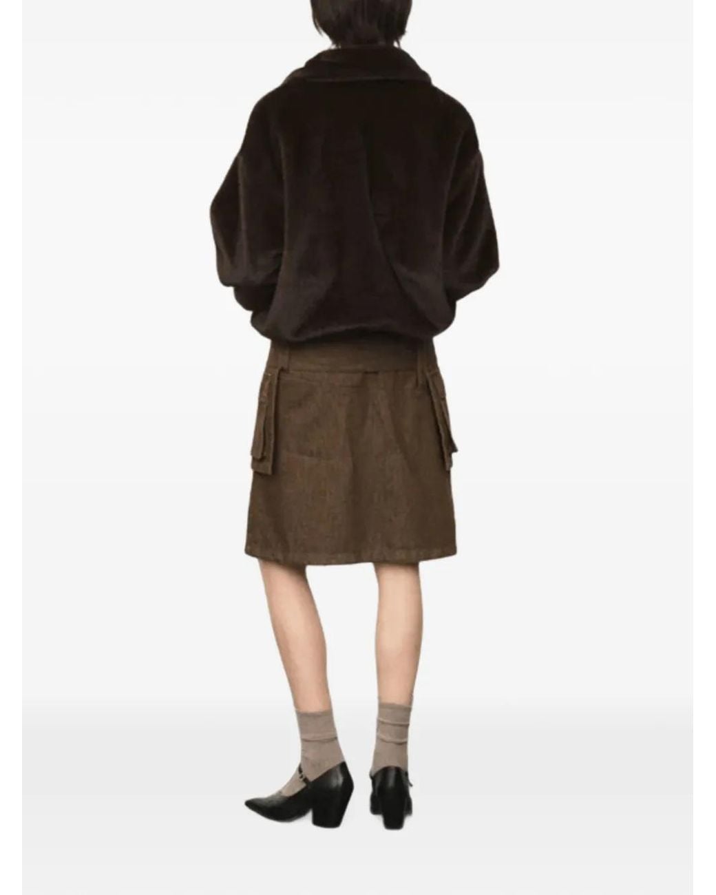Halfboy Black Faux-Fur Quarter-Zip Jacket