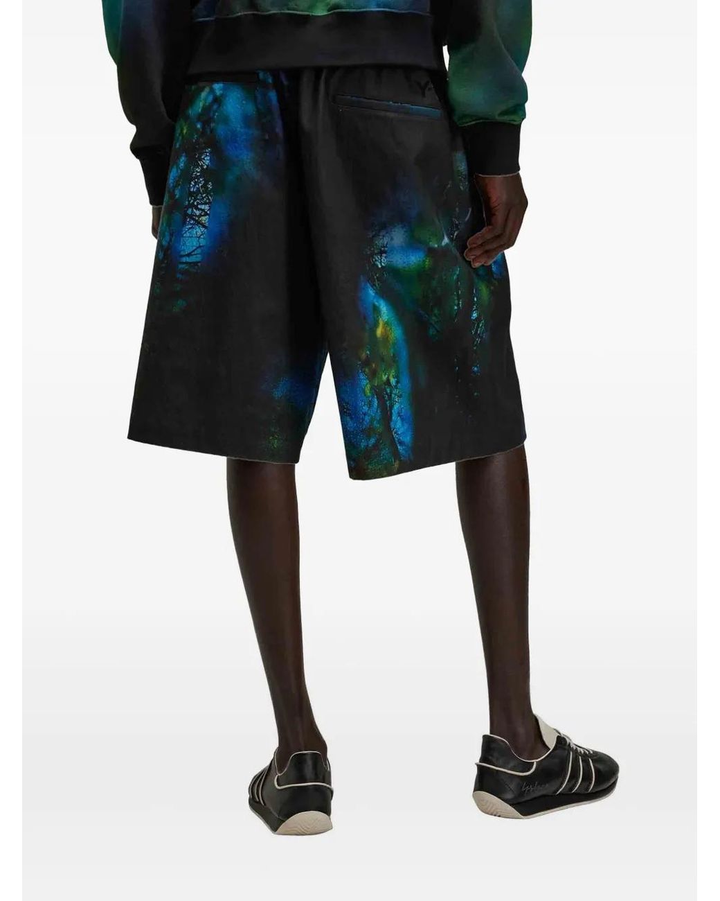 Y-3 Blue Aop Rpstp Shorts for men