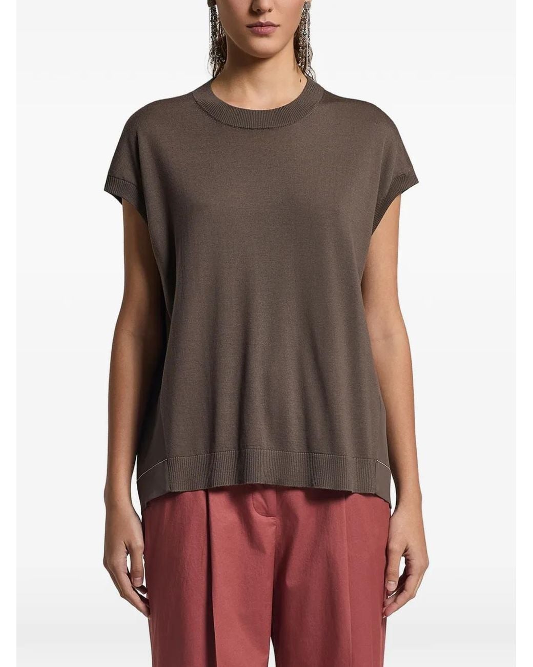 Top Con Inserti di Peserico in Brown