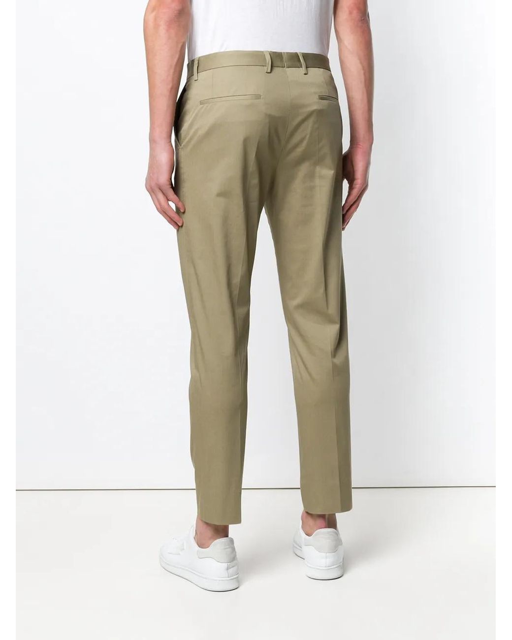 Dolce & Gabbana Natural Logo-Tag Chinos for men