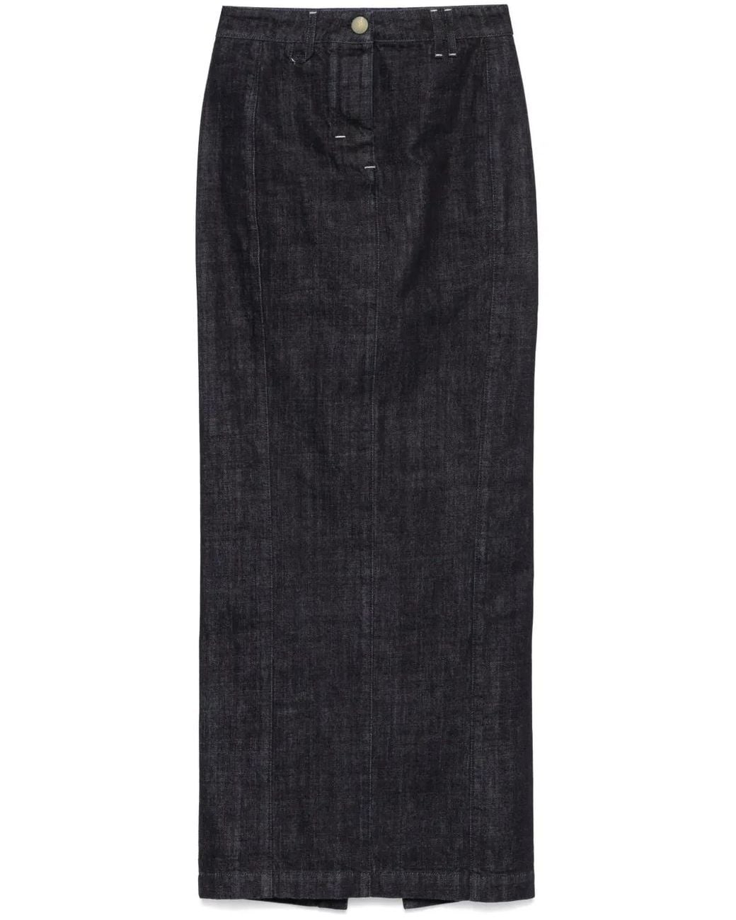 Jacquemus Blue Long Skirt Le Jupe De-Nîmes With Slit
