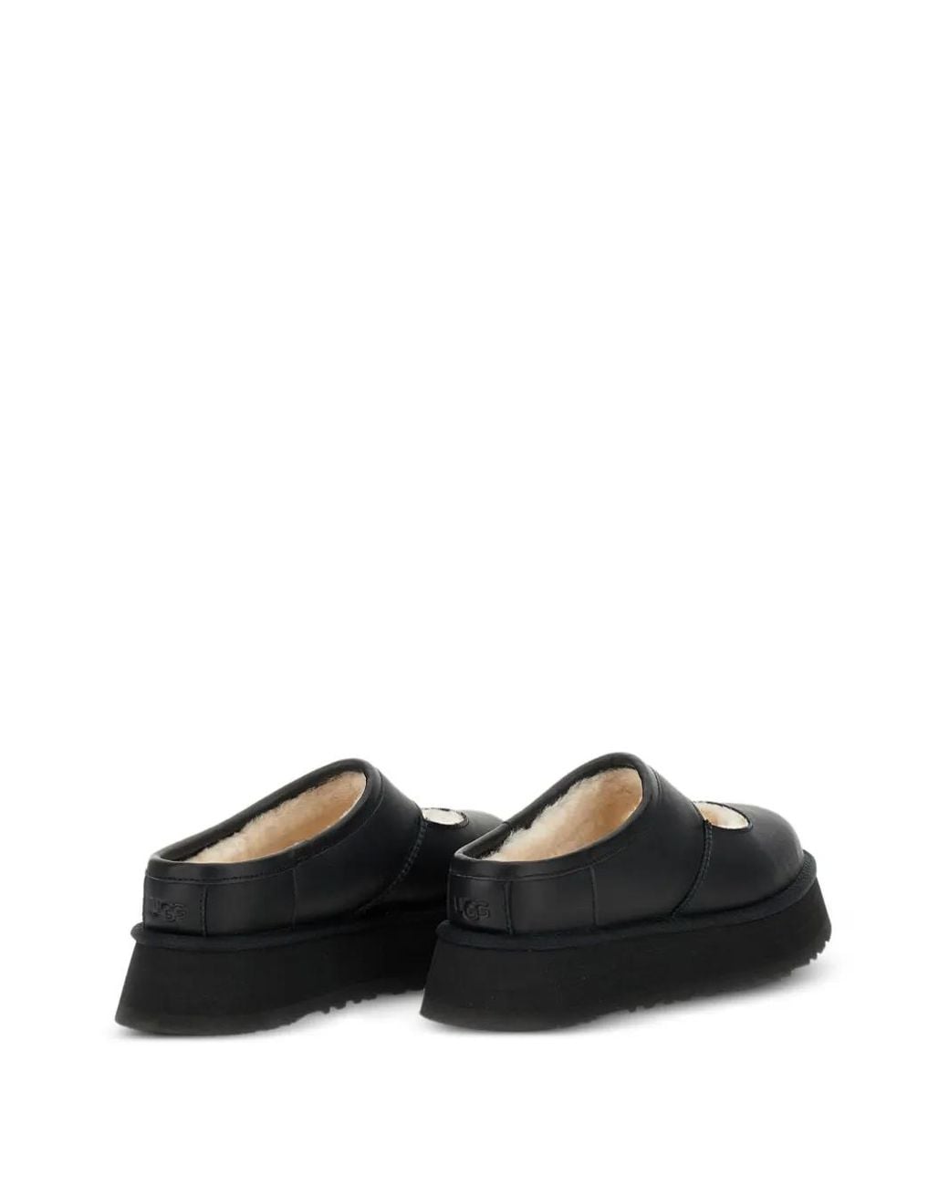 Ugg Black Bea Platform Leather Mules