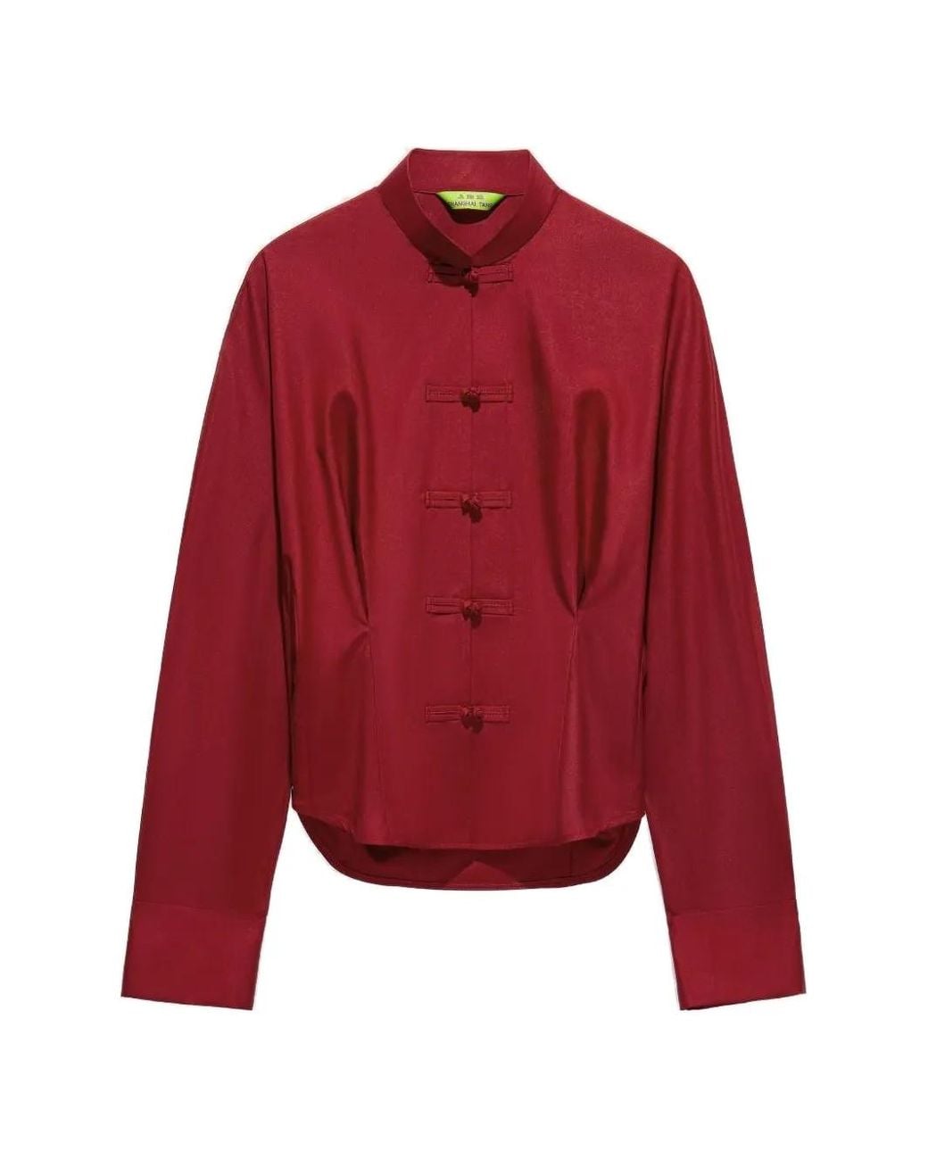 Shanghai Tang Red Silk Blouse