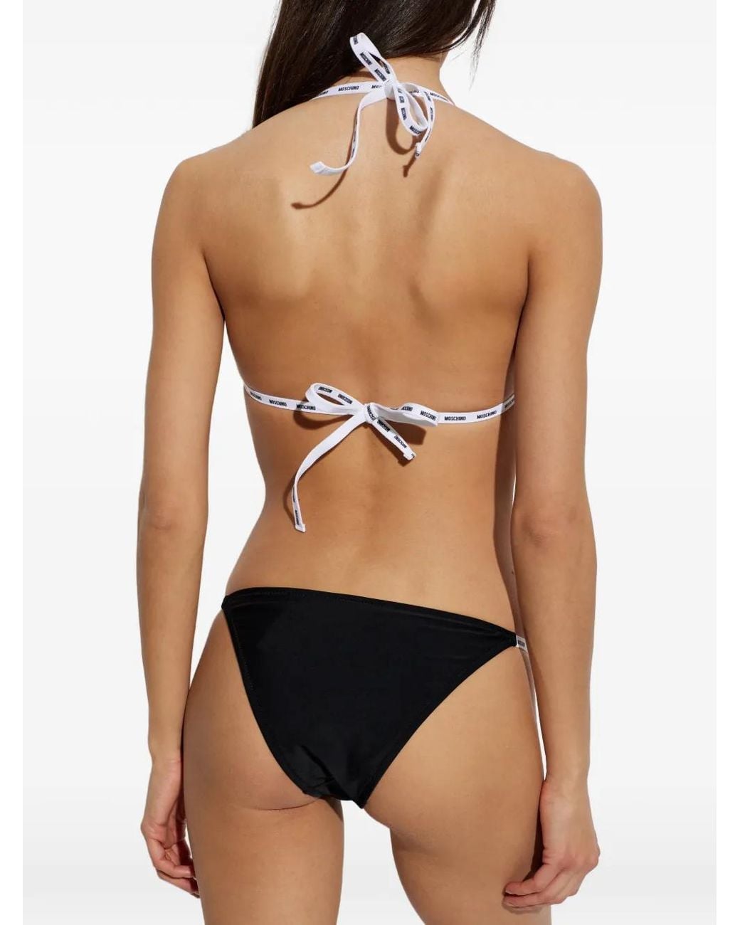 Moschino Black Logo-Detail Bikini Bottoms