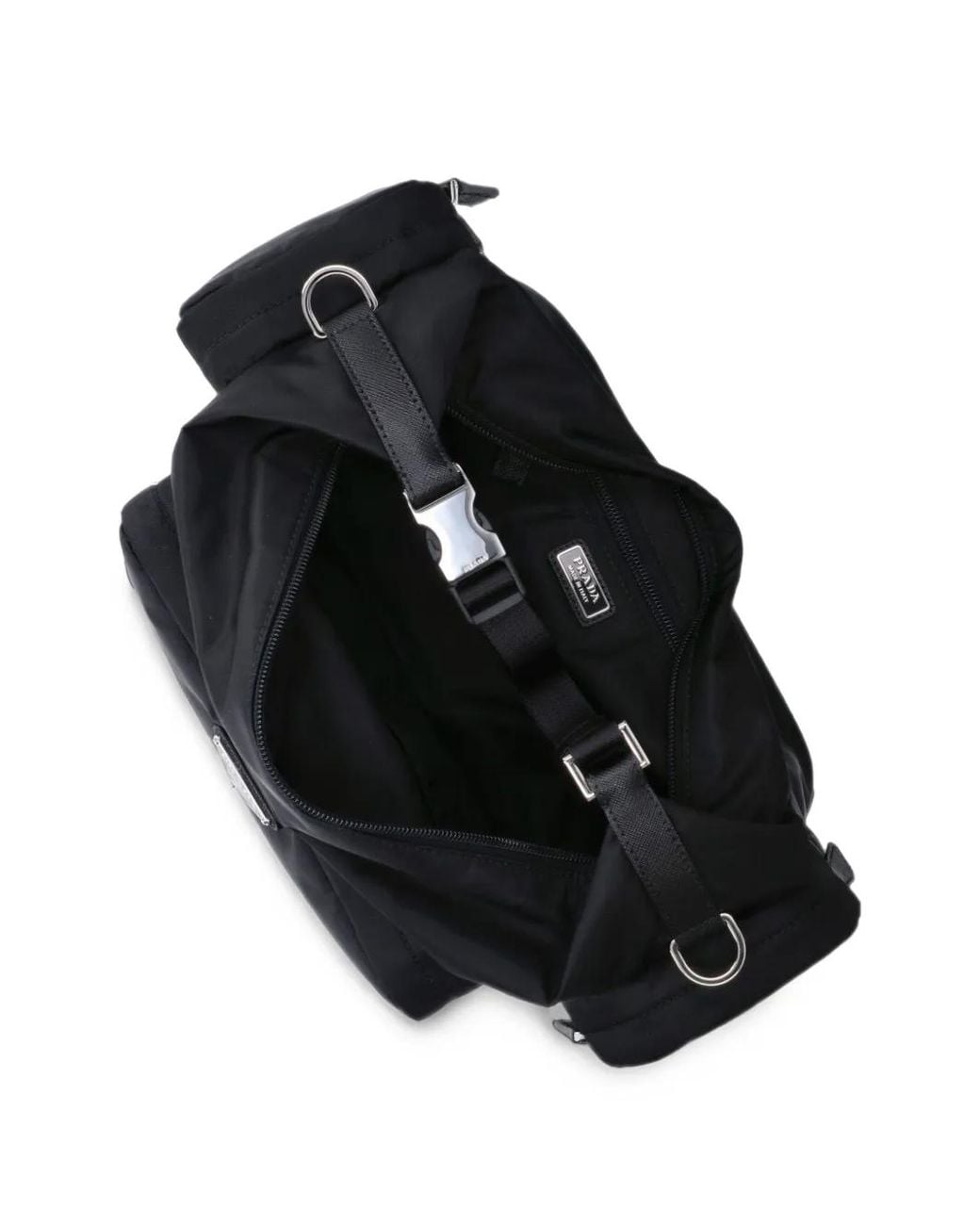 Prada Black Re-Nylon And Saffiano-Leather Shoulder Bag for men