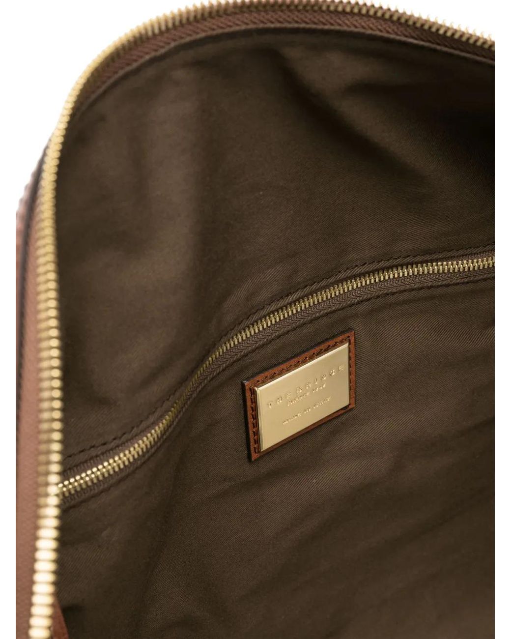 The Bridge Brown Logo-Plaque Patent Leather Holdall