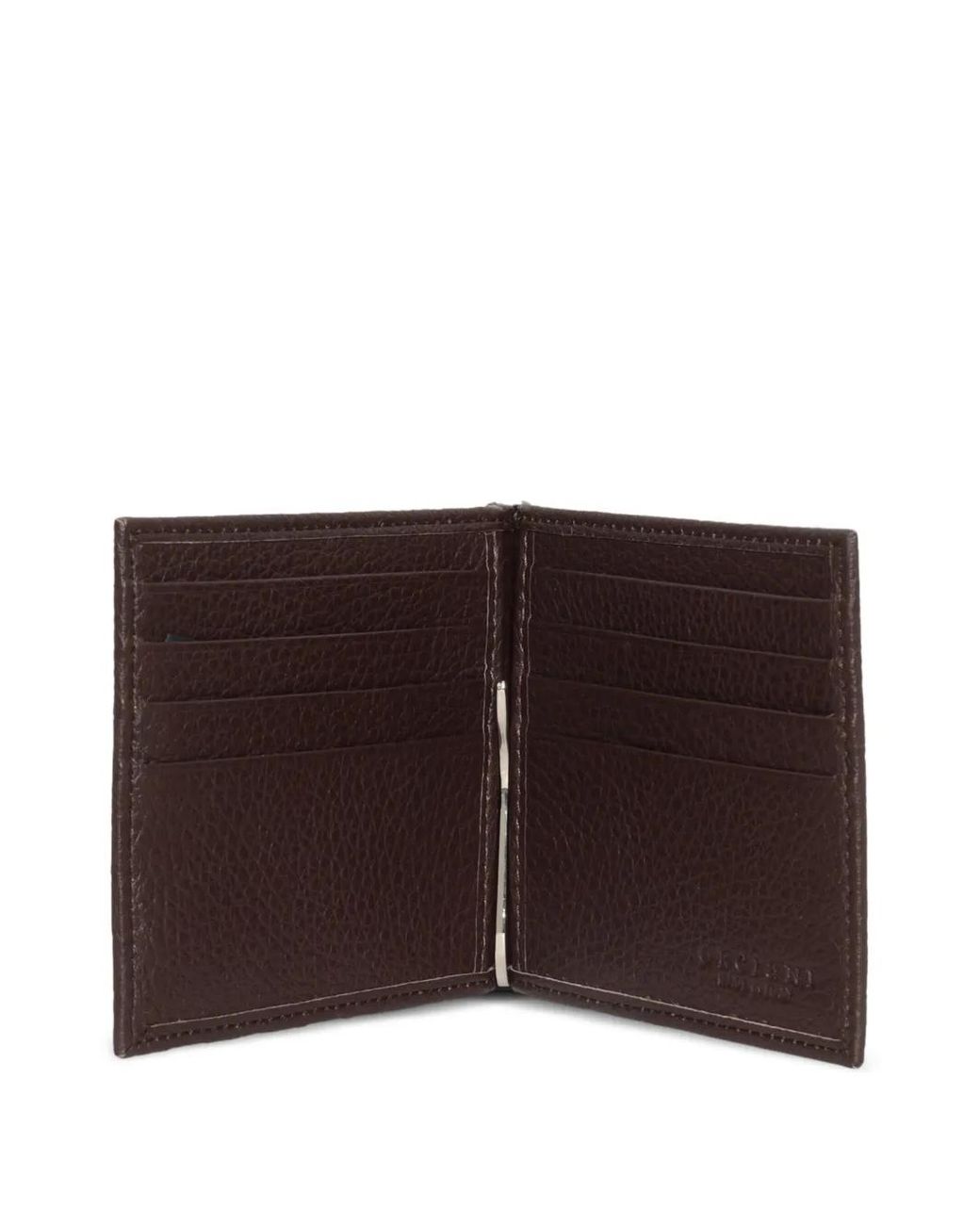 Orciani Black Hammered-Leather Wallet for men