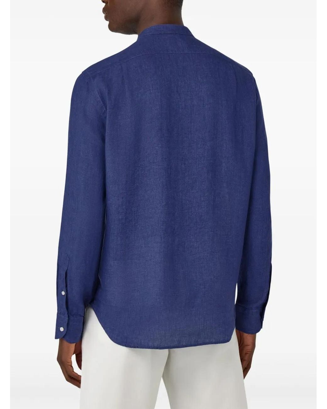 Boggi Blue Linen Shirt for men