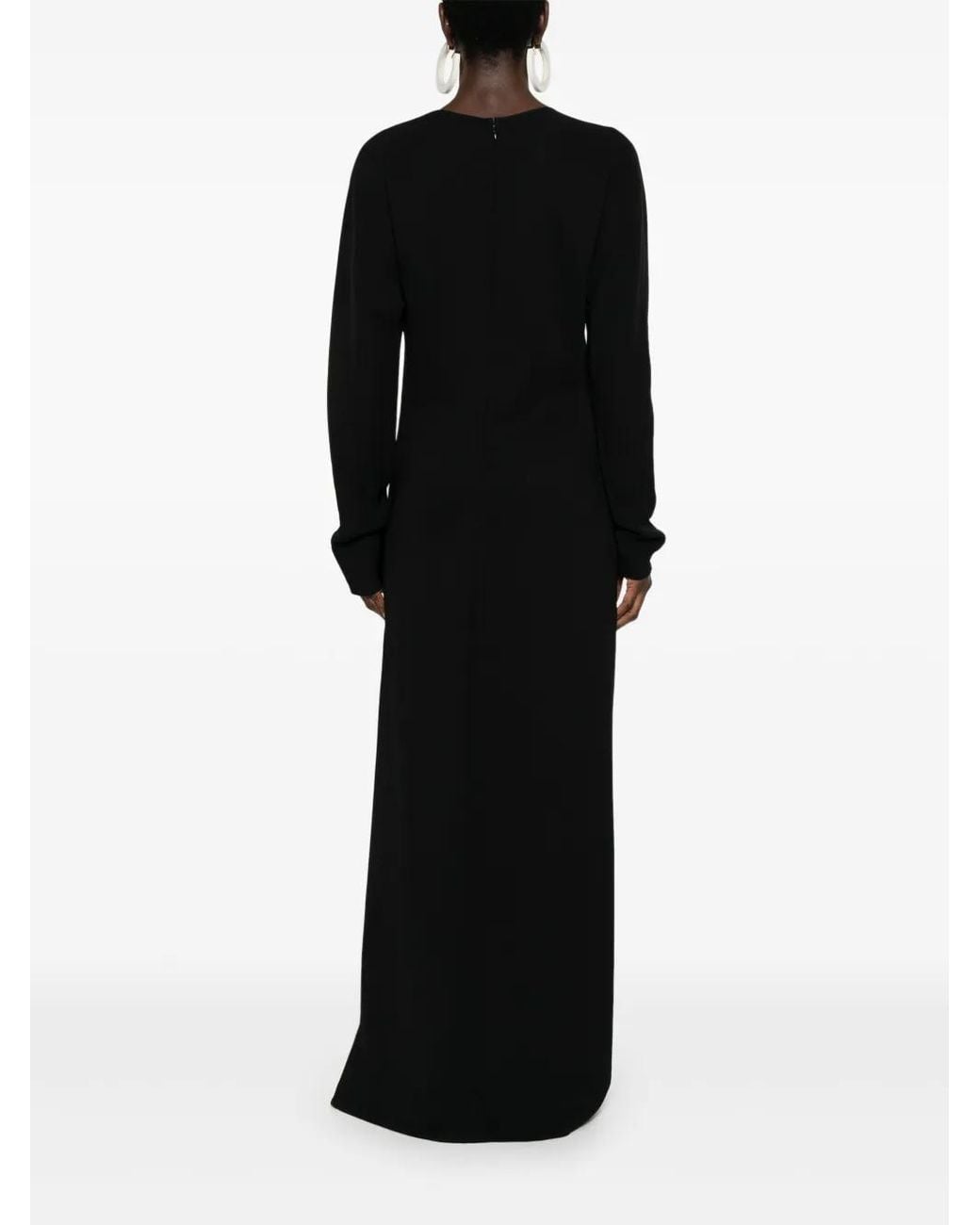 Christopher Esber Black Ruched Twisted Maxi Dress