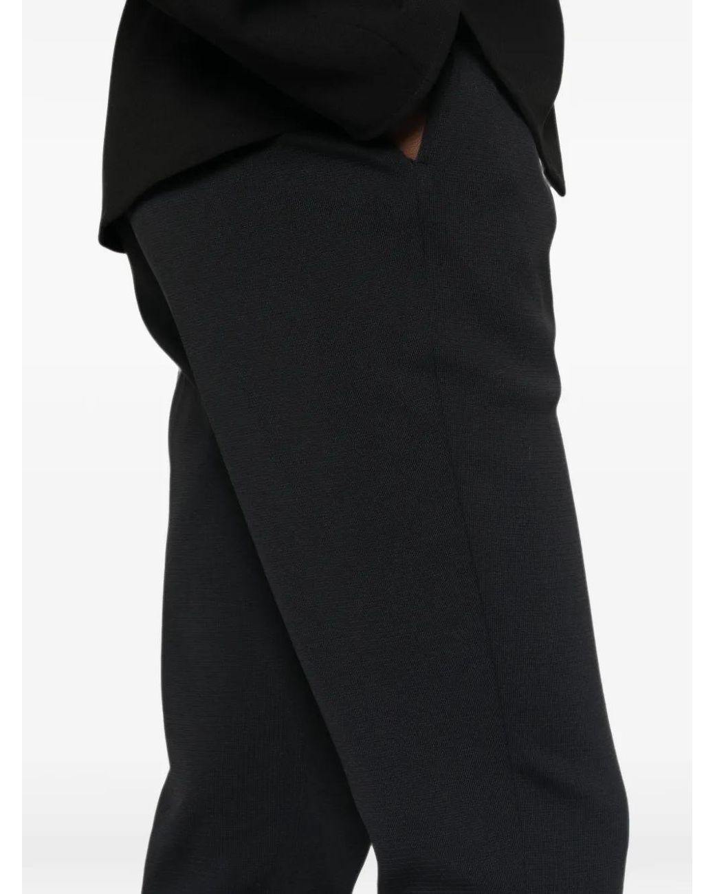 CFCL Black Tapered-Leg Cropped Trousers