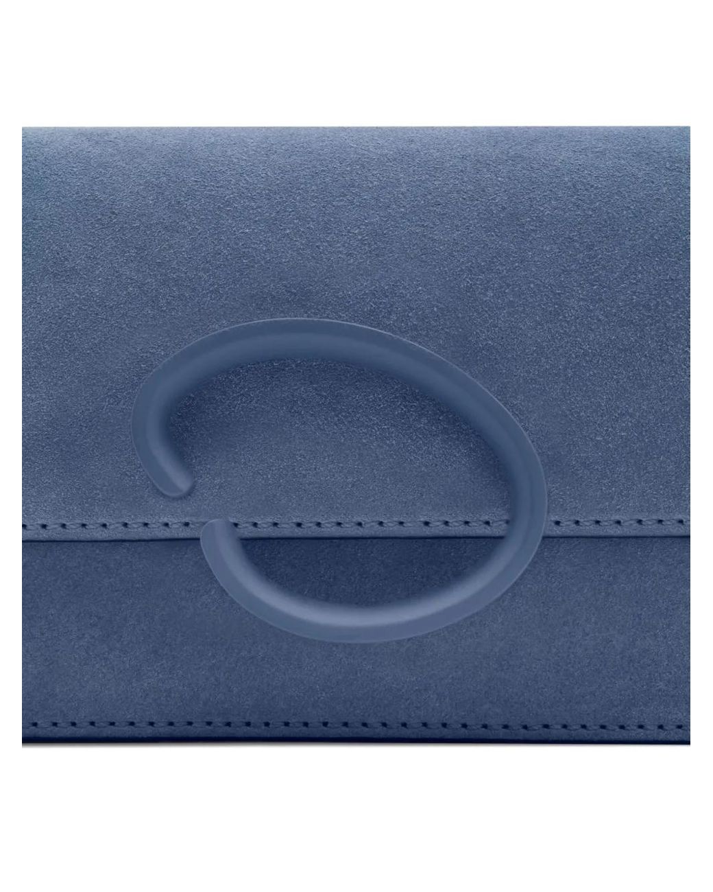 Oscar de la Renta Blue O Pochette Shoulder Bag