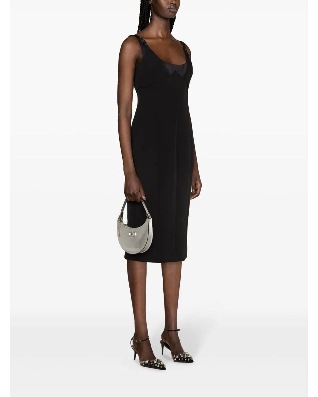 Versace Jeans Couture Black Cady Weave Dress