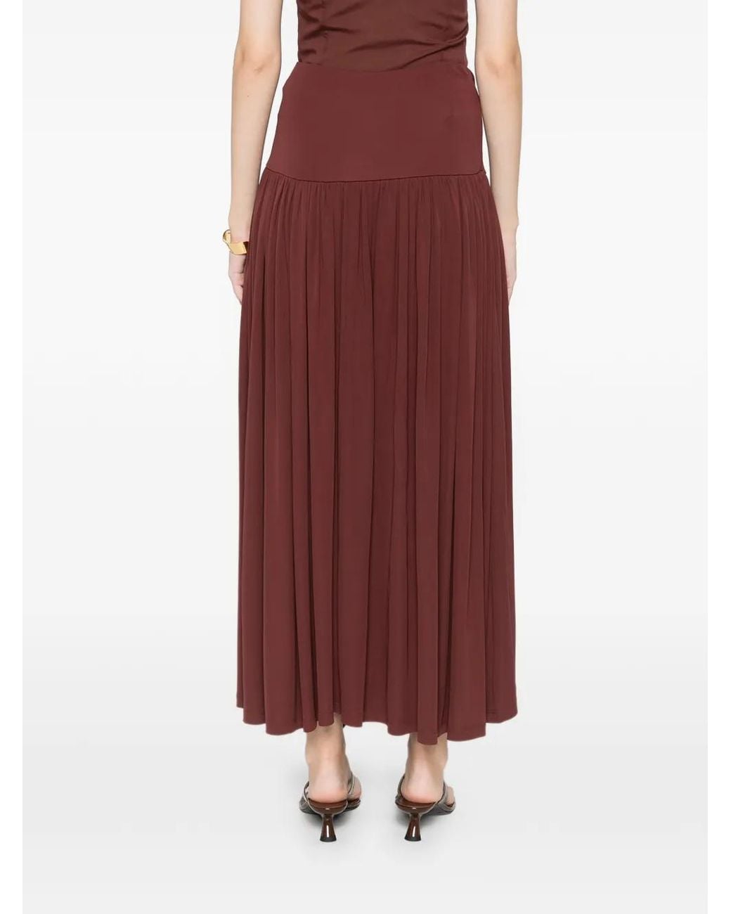 AYA MUSE Purple Gathered Maxi Skirt