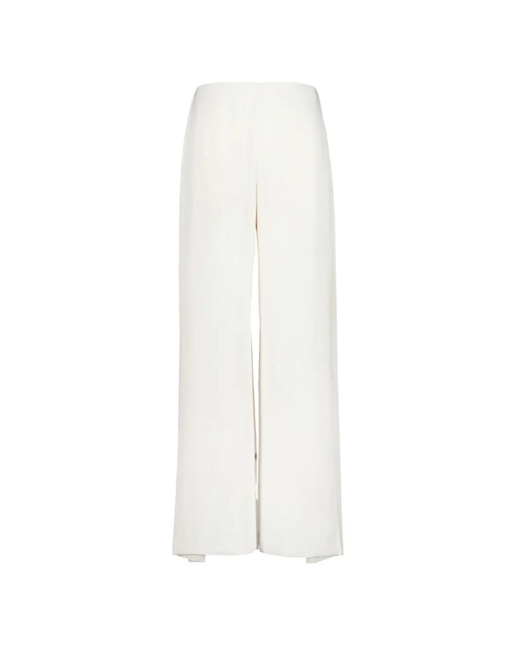 Zeus + Dione White Nova Side Pleat Trousers