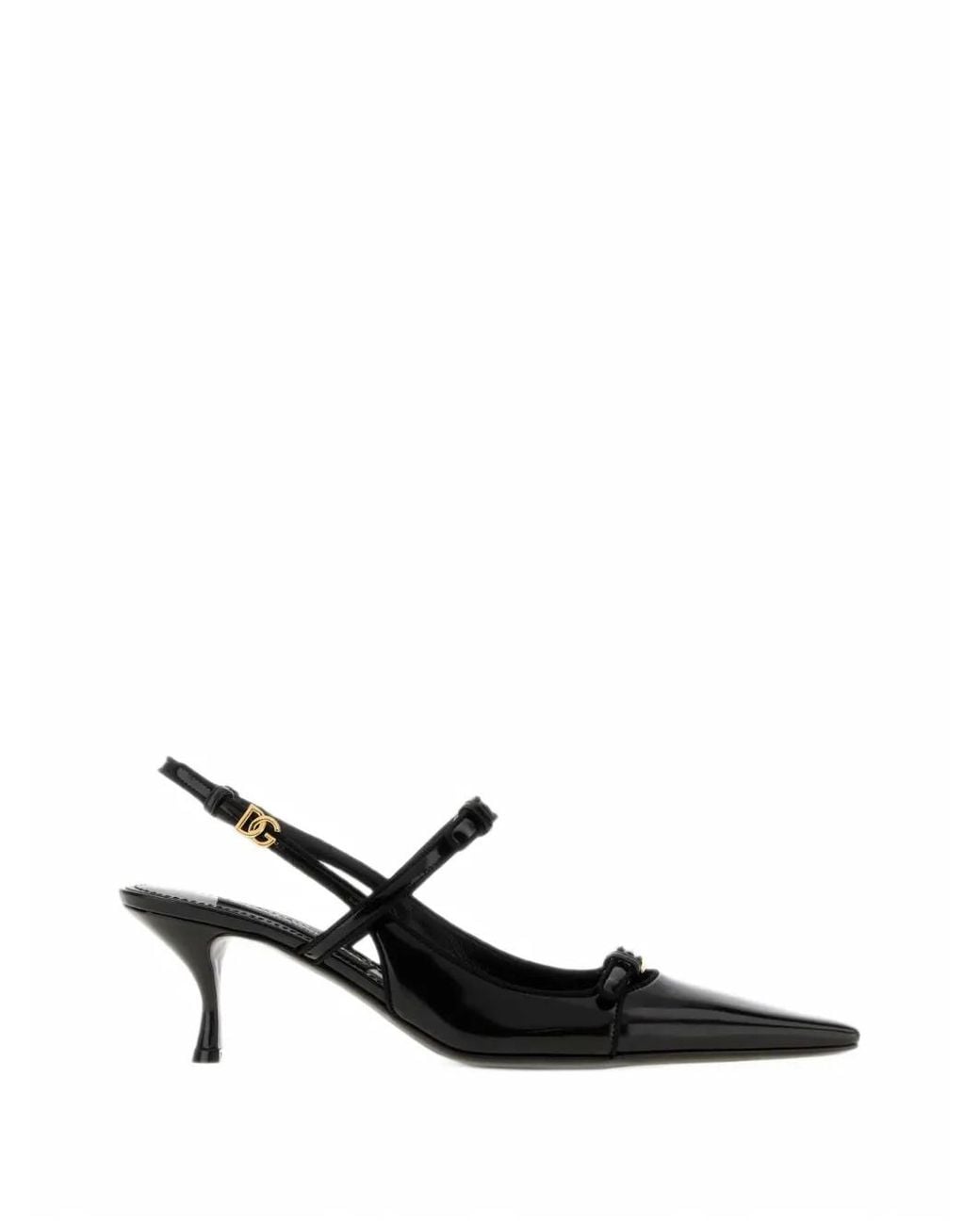 Dolce & Gabbana White Dg Logo Slingback Pumps
