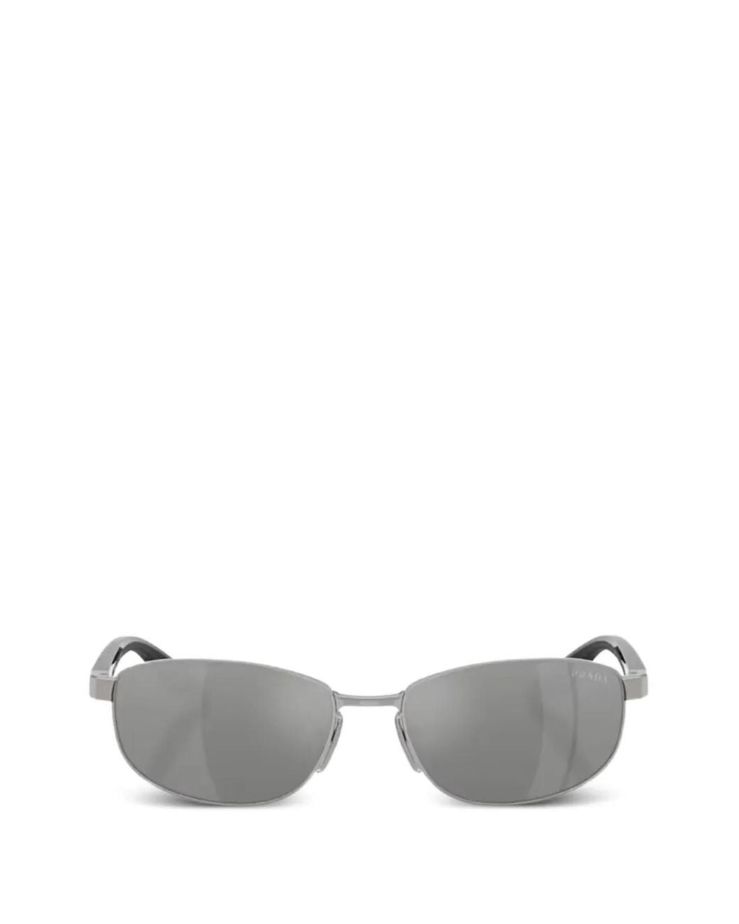 Prada Linea Rossa Gray Lunettes De Soleil À Détail Logo for men