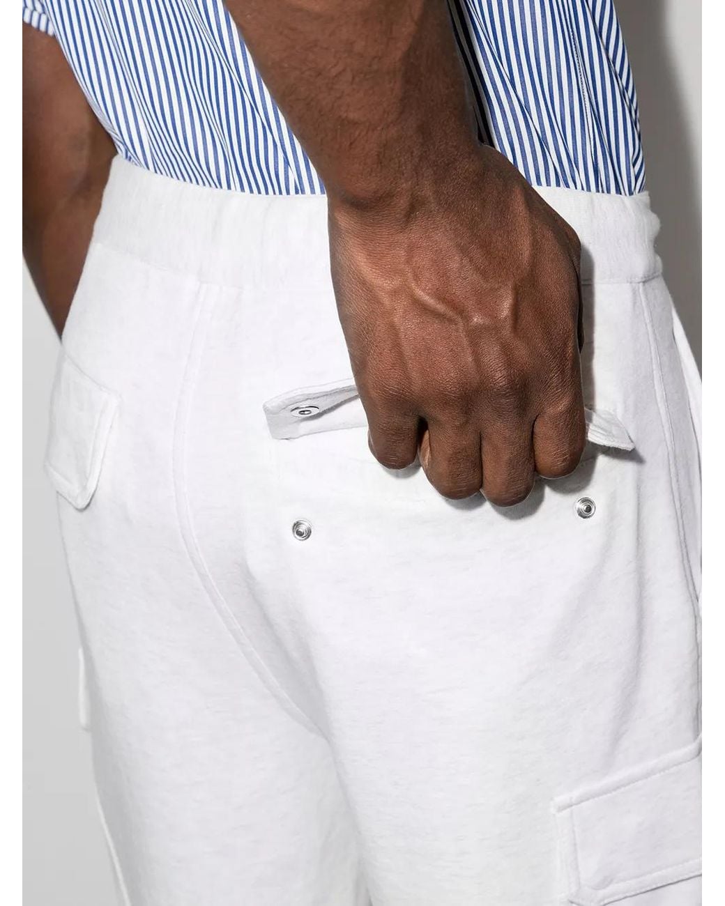Brunello Cucinelli White Mid-Rise Bermuda Shorts for men