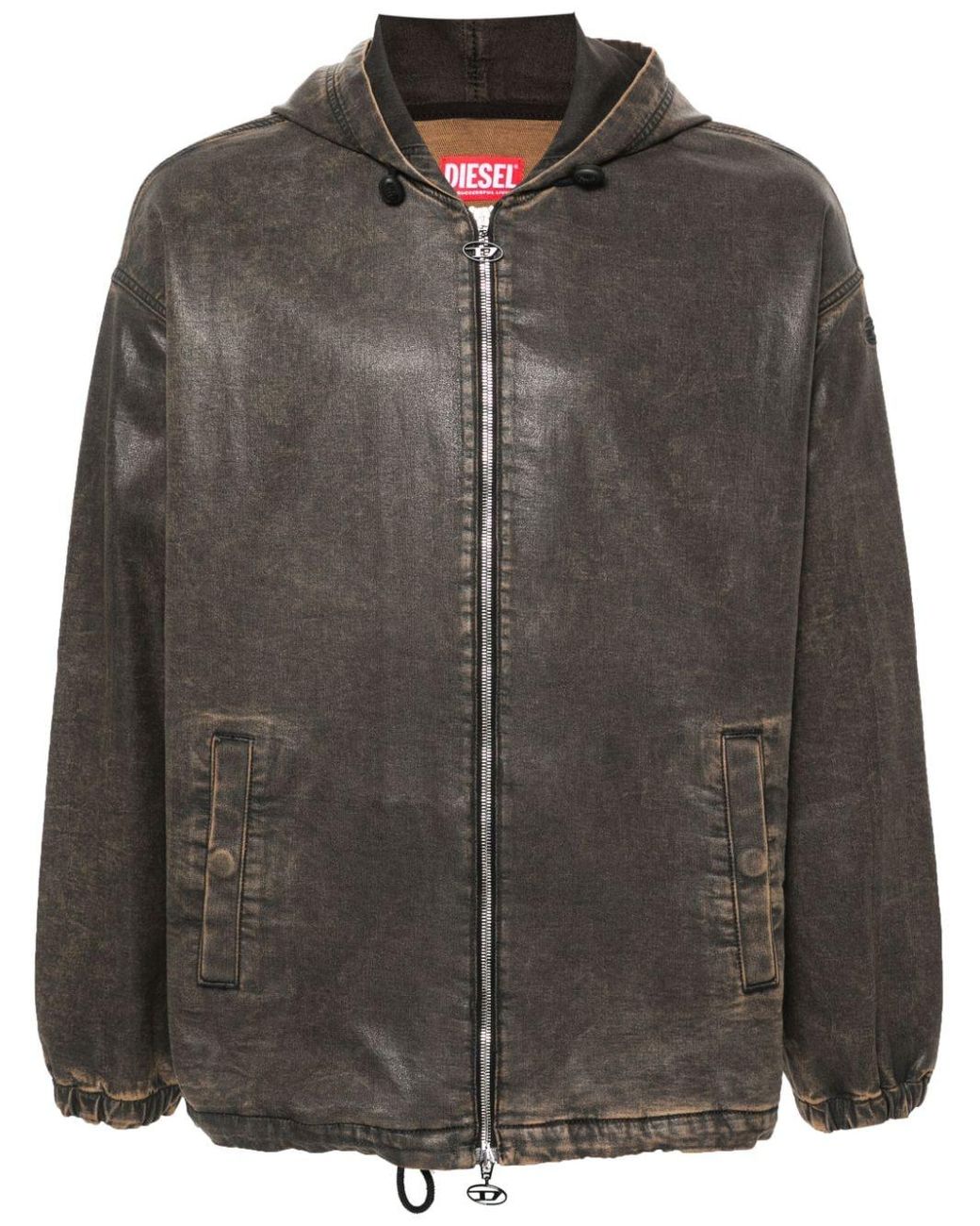 メンズ DIESEL D-wynny-s Track フーデッドジャケット ブラック | Lyst