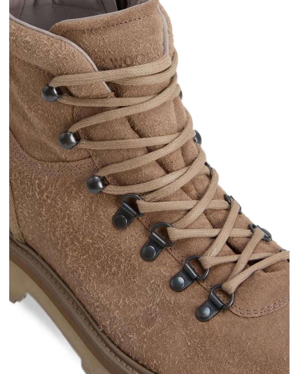 Woolrich Brown Bottines À Doublure Texturée for men