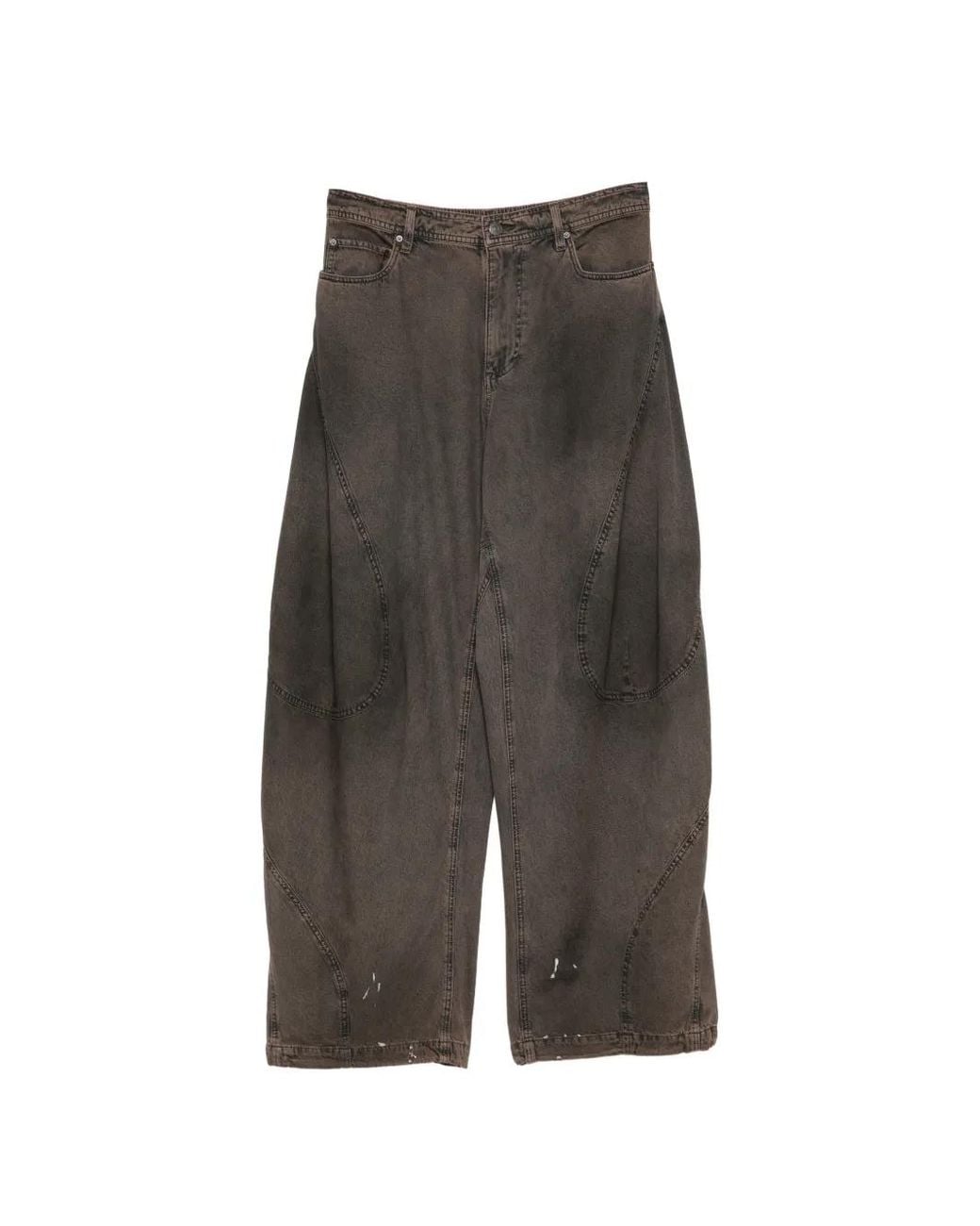 CROQUIS Gray Panelled Jeans for men