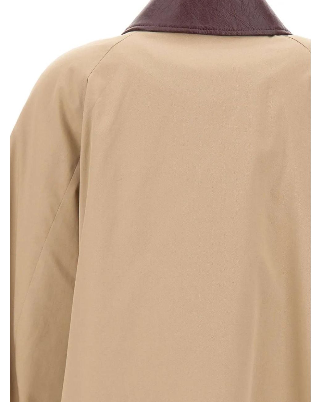 Marella Natural Contrasting-Collar Zip-Up Jacket