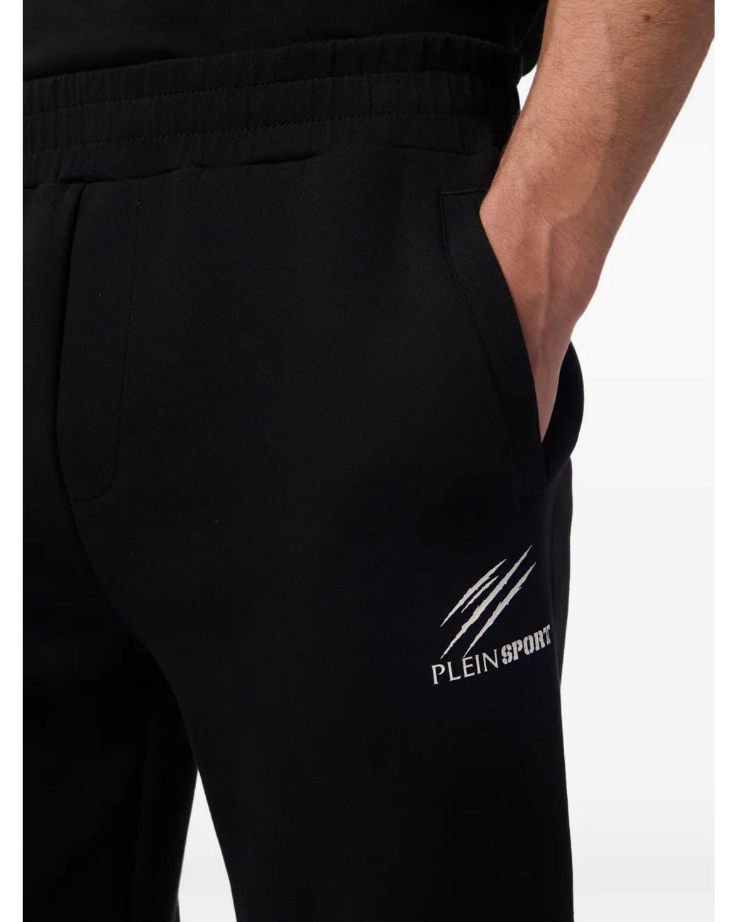 Philipp Plein Black Logo-Detail Track Pants for men