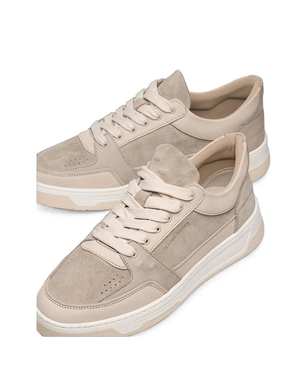 Filling Pieces White Low Vise Mix Sneakers for men