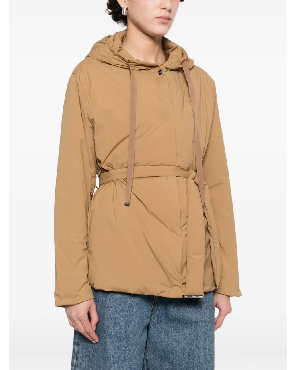 Herno Natural Hooded Tie-Fastening Jacket