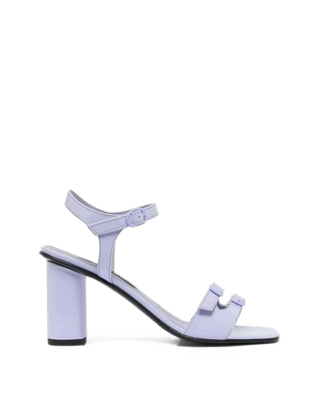 CAREL PARIS White Angelica Patent Leather Sandals