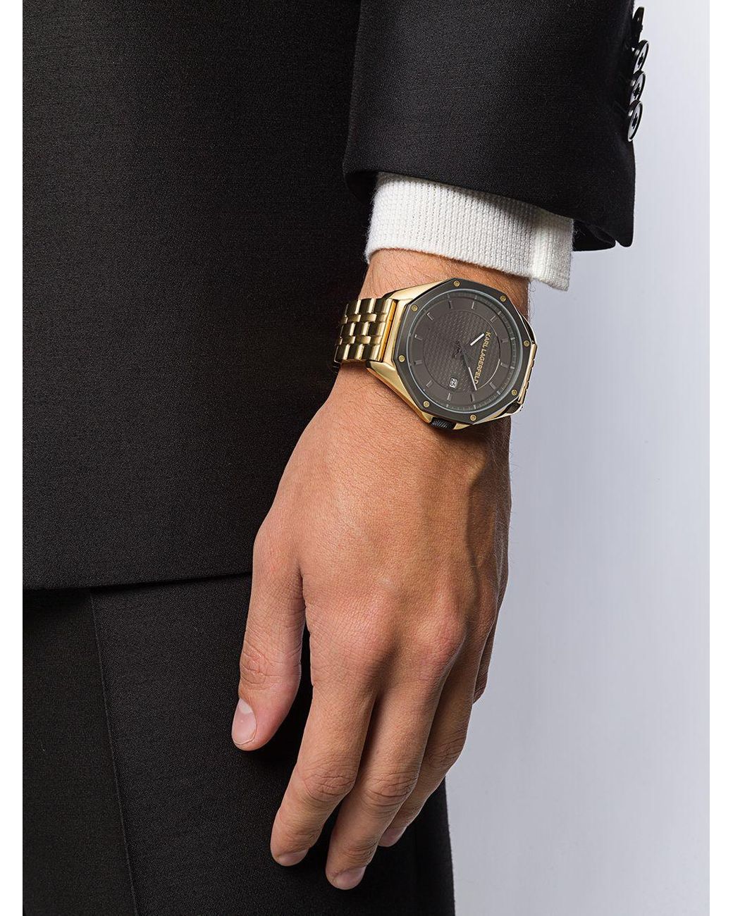 Karl Lagerfeld K/octagon Horloge in het Metallic voor heren | Lyst NL