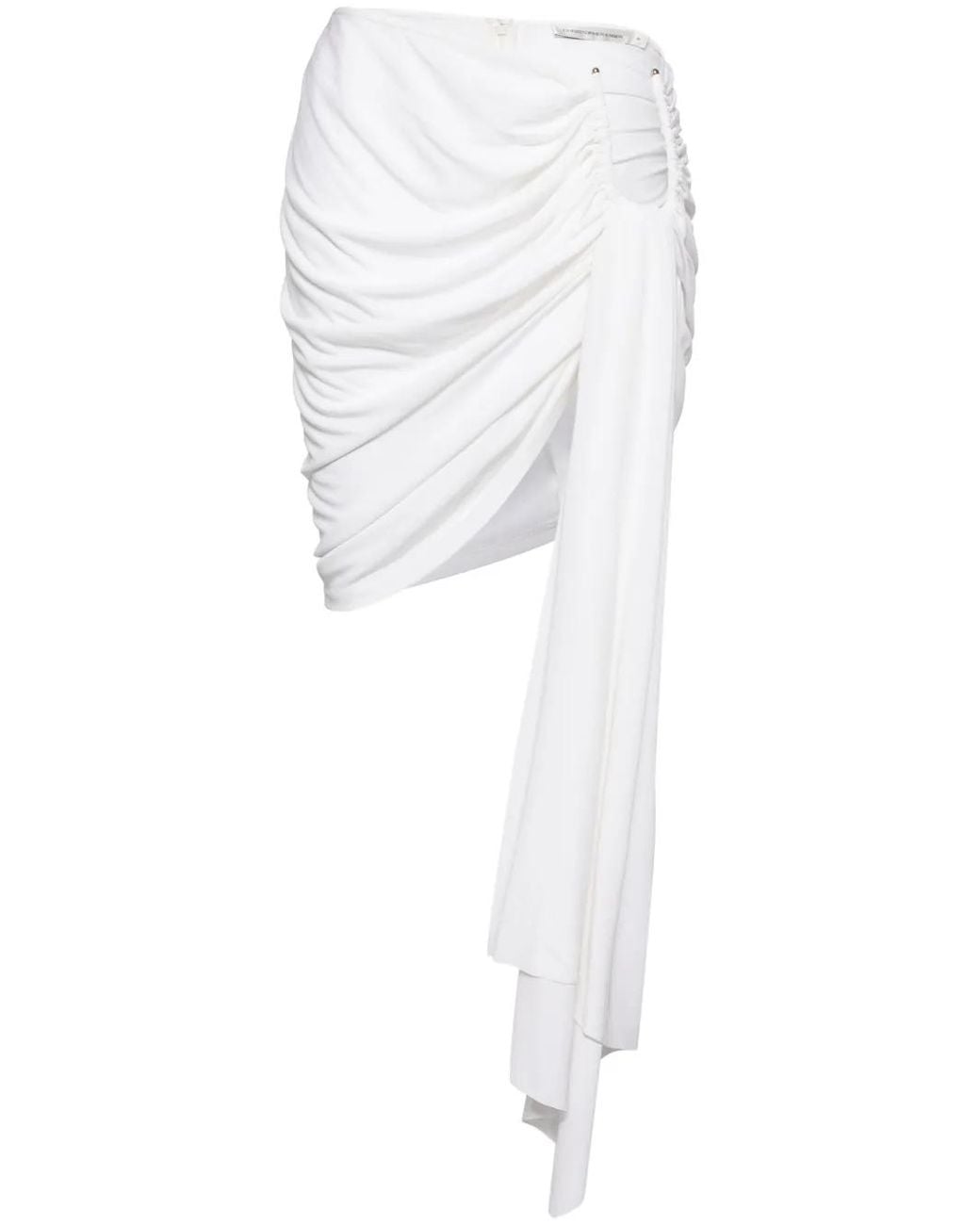 Christopher Esber White Arced Palm Mini Skirt