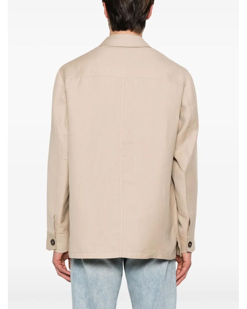 Brioni Natural Lightweight Shirt Jacket for men