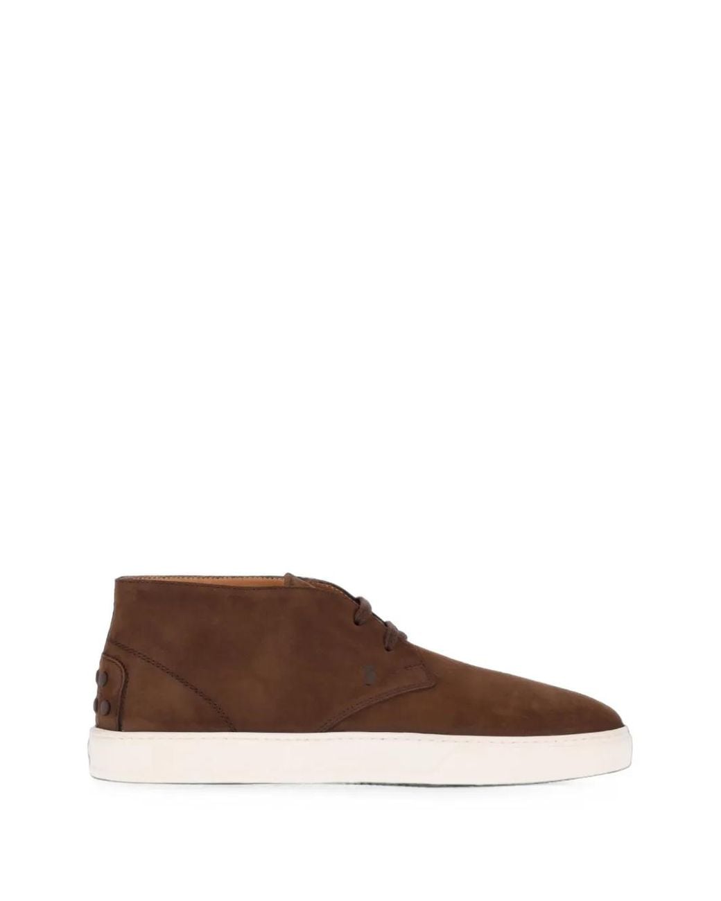 Tod's Brown Desert Boots En Daim À Lacets for men