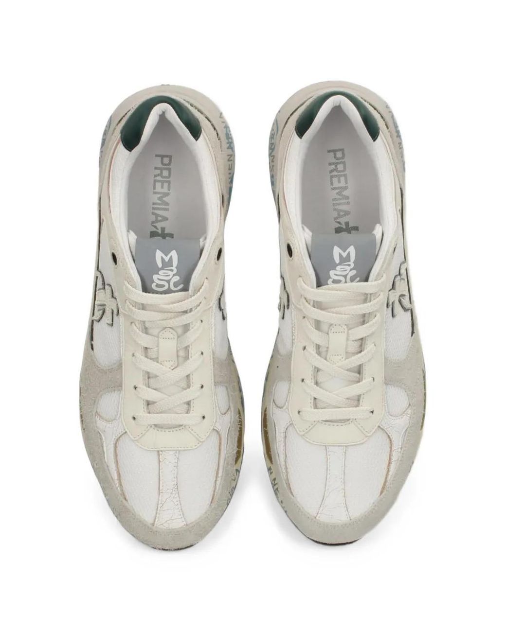 Premiata White Mase 8111 Panelled Sneakers for men