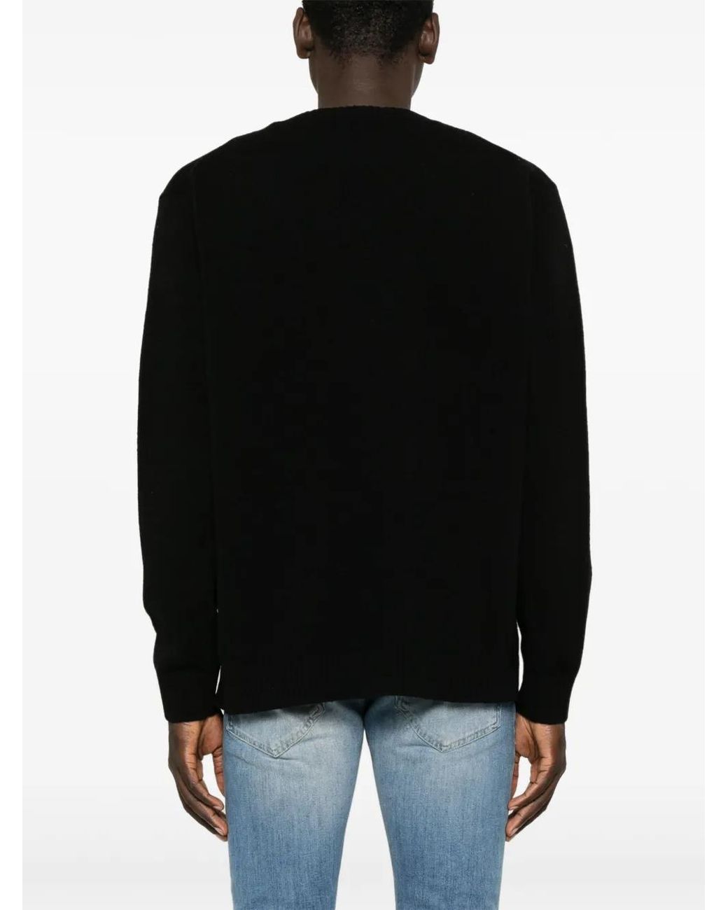 Iceberg Black Cartoon-Motif Sweater for men