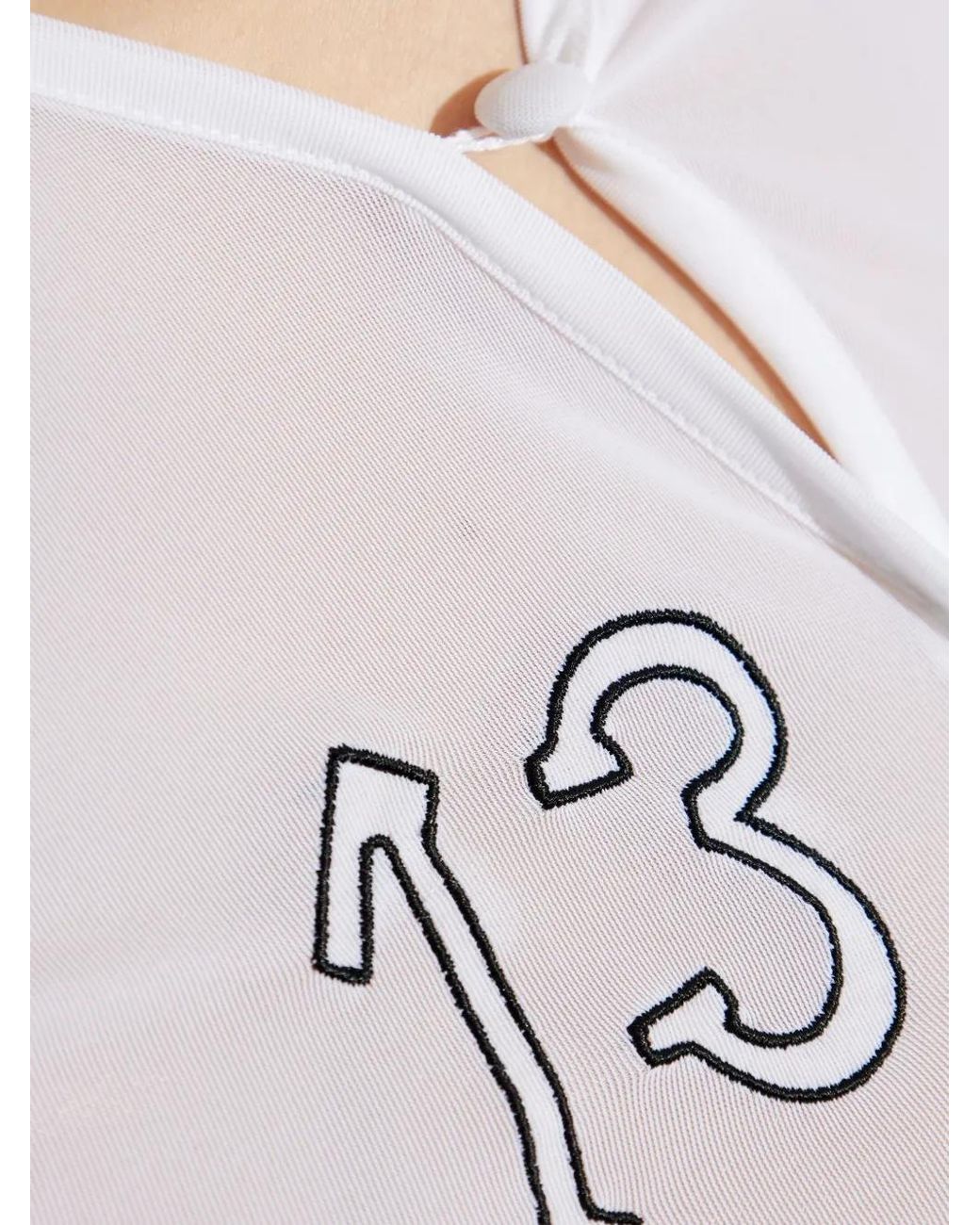 AVAVAV White Number-Embroidered T-Shirt