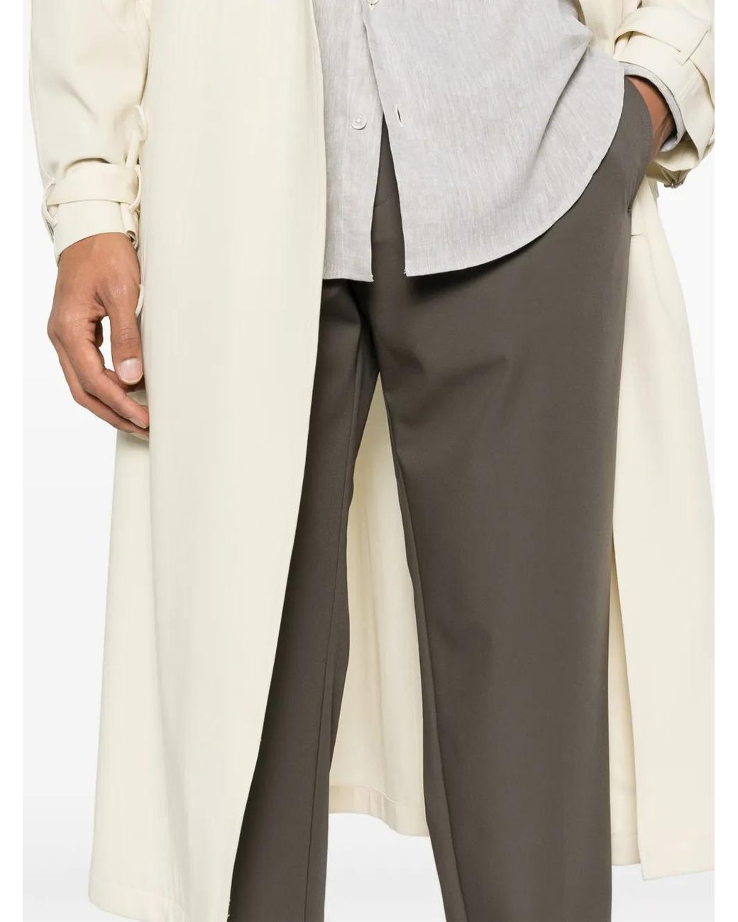 Emporio Armani Gray Tapered Trousers for men