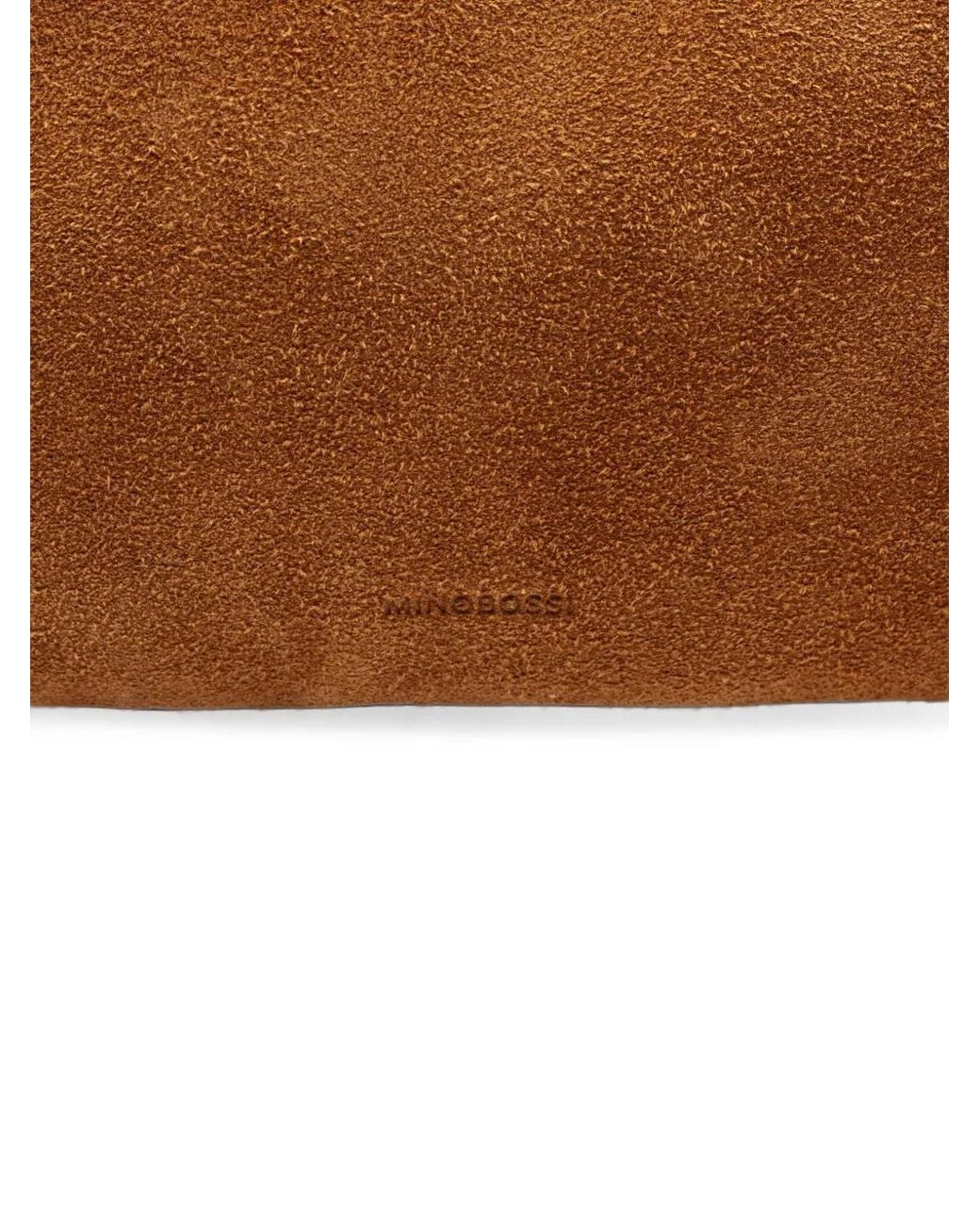 MINOBOSSI Brown Medium Adele Suede Tote Bag